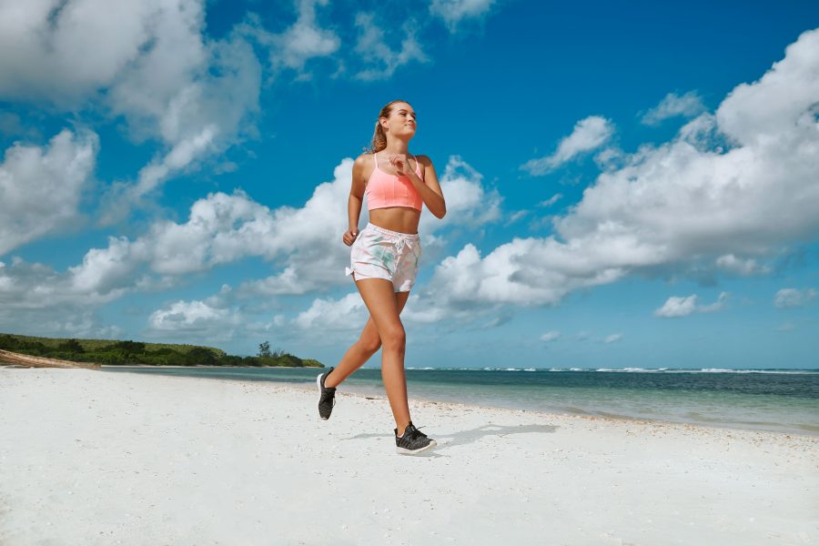 Jogging On Beach